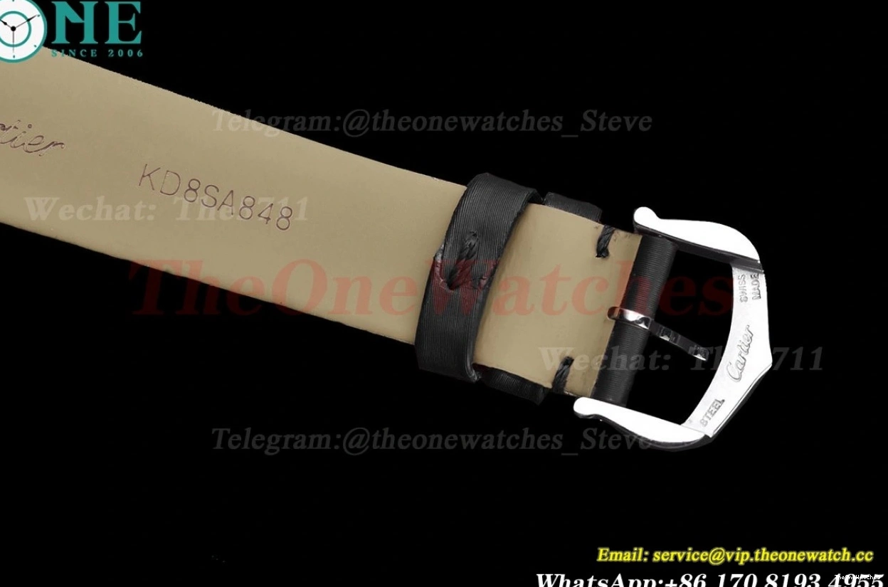 On Small Diamond Tank Bezel Quartz Must Strap Satin Black K11F 0419